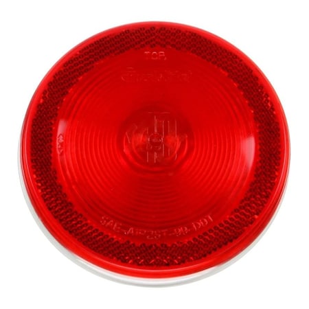 Truck-Lite Super 40, Incandescent, Red, Round, 1 Bulb, Stop/Turn/Tail, Reflectorized, Pl-3, 12V 40248R